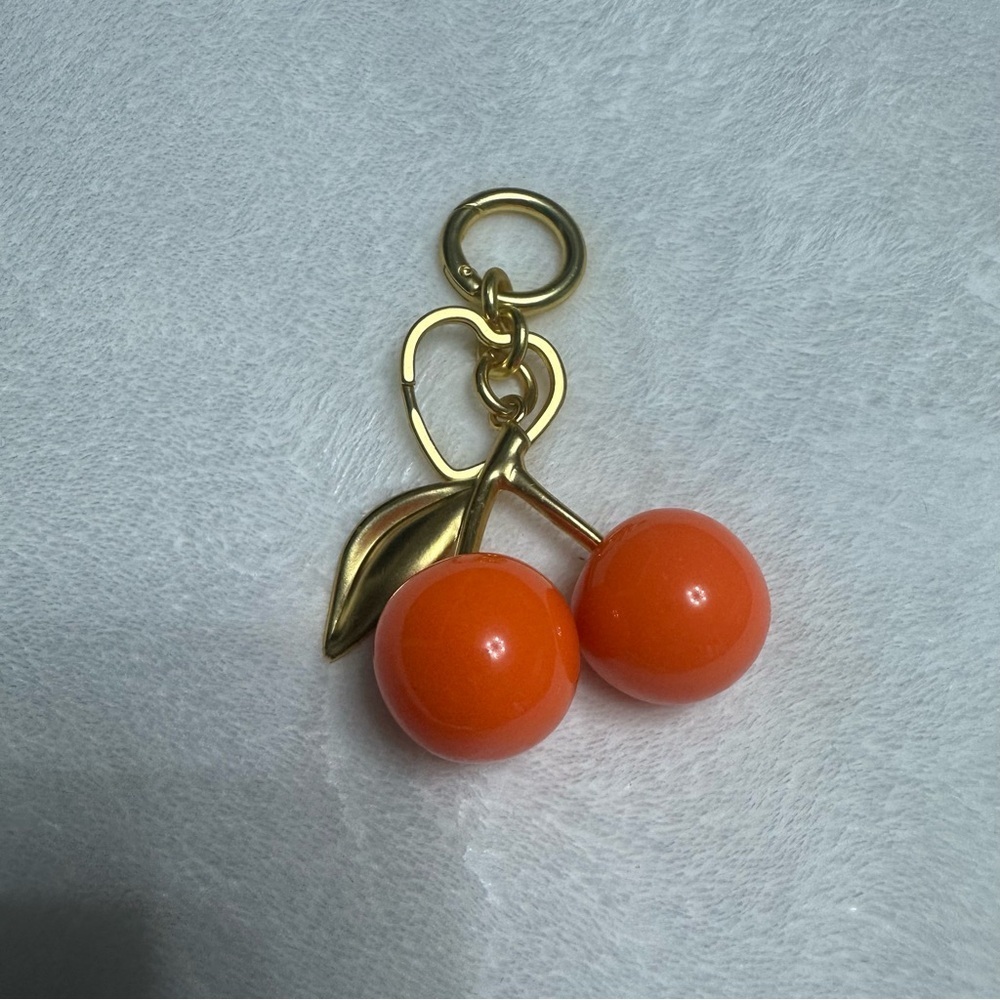 Orange Cherry Keychain or Bag Charm